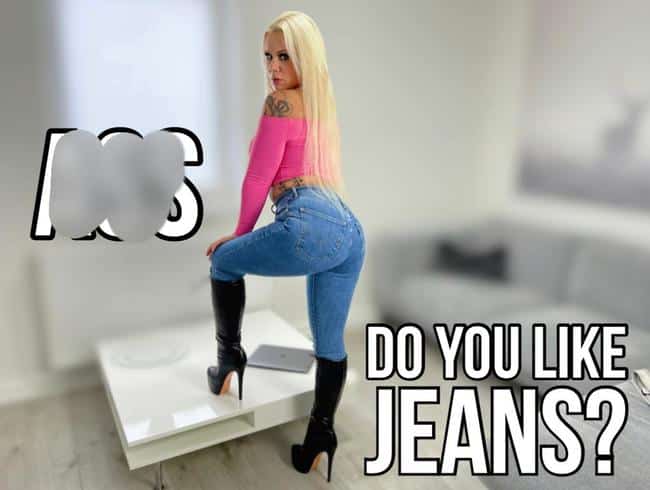 Das Jeans Luder | prall Arsch geil benutzt - Spermaschüsse auf den Jeansarsch
