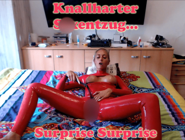 POV: Selbstbefrie***ng --100% REAL-- RED Latex Catstuit